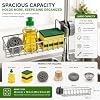 360° Adjustable Faucet Sink Organizer – Stainless Steel Kitchen Sponge & Soap Holder